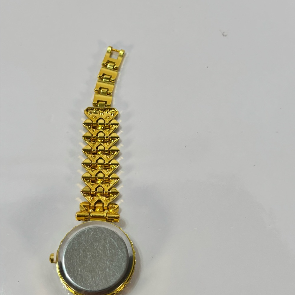 Gold and Blue Jeweled Quartz Watch - Picture 9 of 13